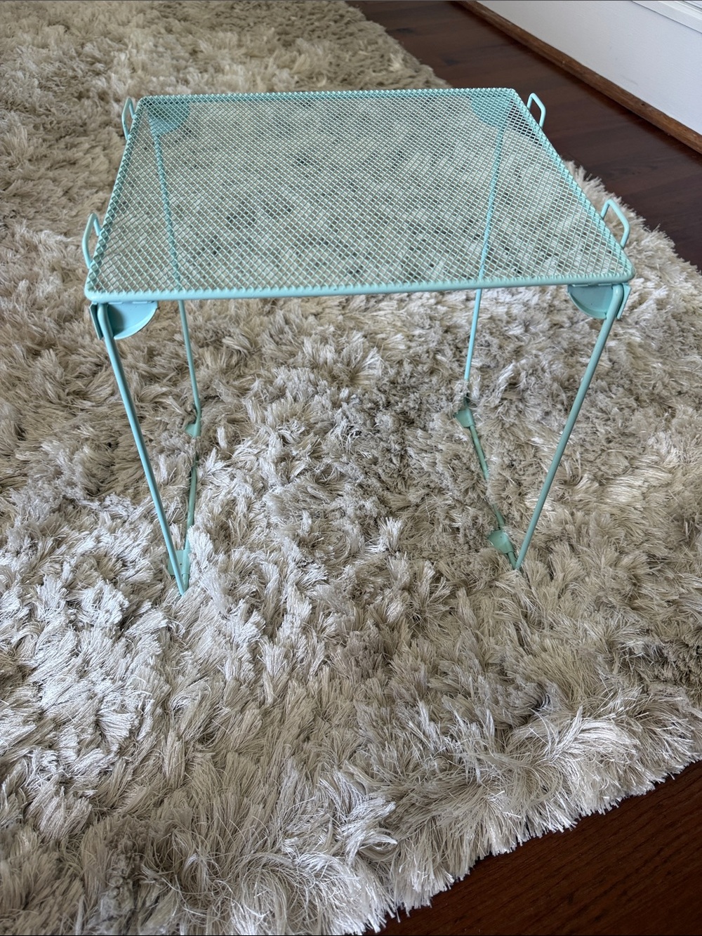 Mint Green Metal Organizer shelf